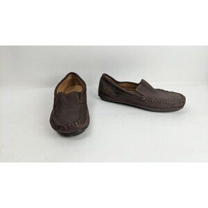 Minnetonka Moccasin Brown Leather Loafer Mens Size 12